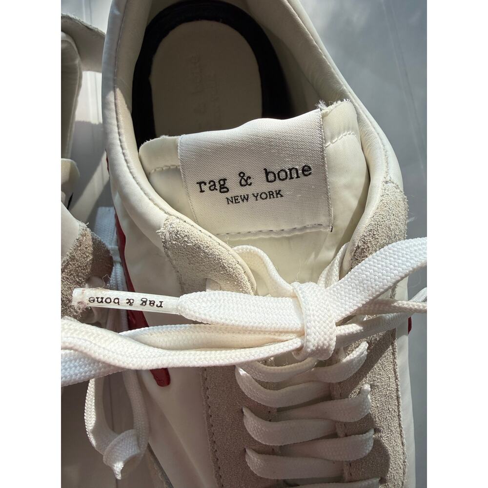 rag & bone Retro Runner Sneakers new without box white and maroon size 7 - Picture 9 of 9